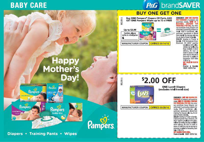 Mother’s Day-Share the Luv  (Luvs Diapers Coupon Inside)